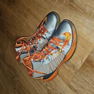 Size 12 nike hyperdunk 2012 Syracuse silver grey orange camo mesh sneakers shoes